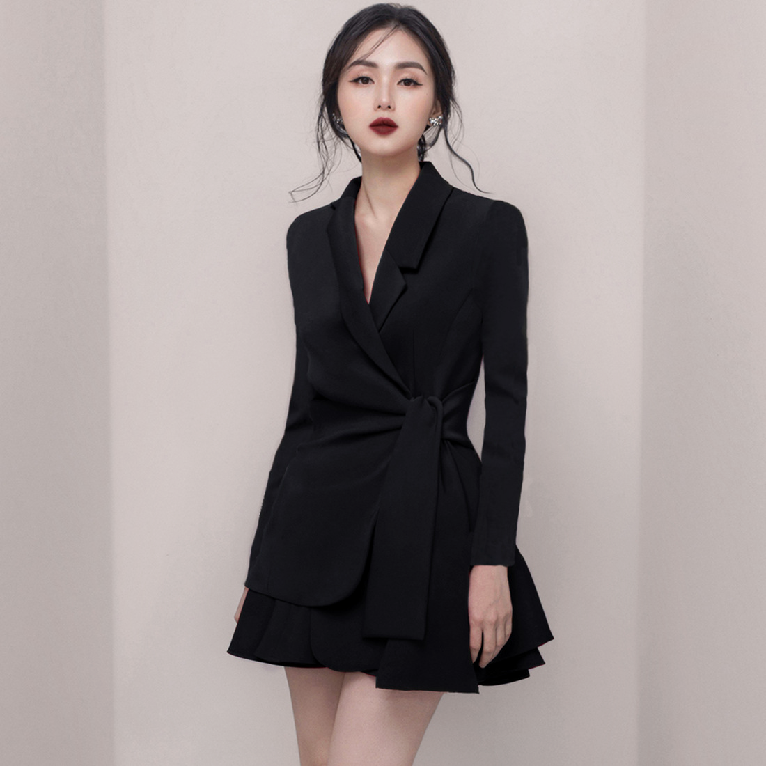 black Dress Tuxedo Show thin 2018 new pattern Early autumn temperament Paige Dress OL Suit skirt Banquetin the Women's clothing/Boutique , Wedding/Cheongsam/Formal dress , Formal dress/Evening category - from Buy2taobao.com to provide professional Taobao agent buy service