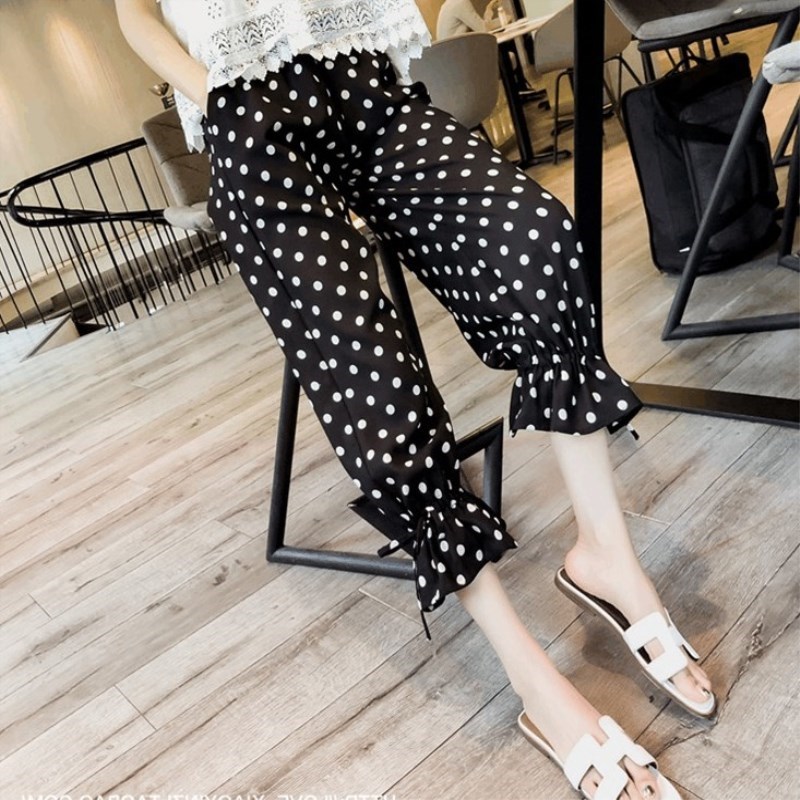 the republic of korea 2019 pregnant woman Wave Chiffon lantern trousers new pattern Retro pregnant woman Stomach lift Seventh Broad leg trousersin the Maternity/Maternal supplies/Nutrition , Maternity Pants/Prop belly pants, Pregnant bloomers category - from Buy2taobao.com to provide professional Taobao agent buy service