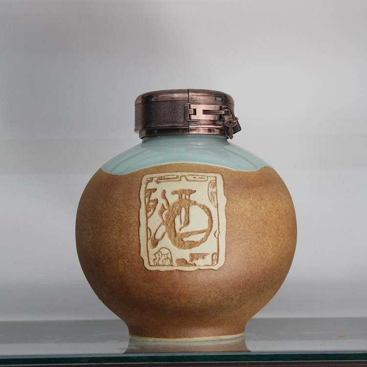 Jingdezhen ceramics Porcelain seal up Wine bottle carving Pellet household 10 Wine jarin the Tableware , Flagon/Wineglass/Wine , Home flagon category - from Buy2taobao.com to provide professional Taobao agent buy service