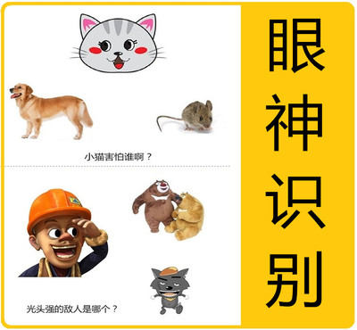 儿童孤独症自闭症康复训练语言发育迟缓眼神识别想法猜测卡片教具