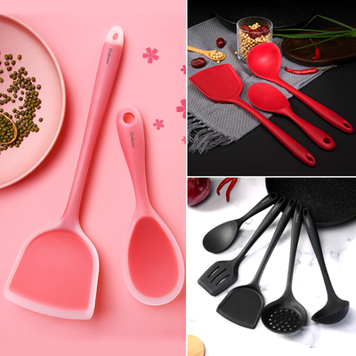 食品级硅胶锅铲炒勺不粘锅专用炒菜铲子不伤锅耐高温烘焙烹饪厨具