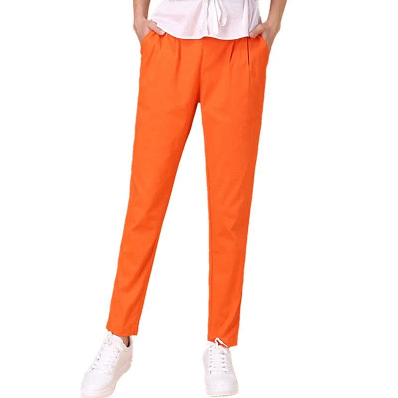 2019 Cotton and hemp Panties Easy Ninth pants Thin section Linen pants Elastic Paige Haren pants Casual pants Pencil Pantsin the Women's clothing/Boutique , Pants , Casual pants category - from Buy2taobao.com to provide professional Taobao agent buy service
