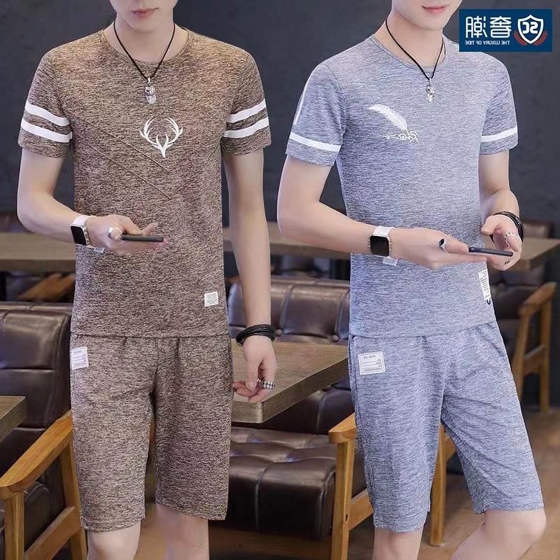 【套装/短袖】男士夏季休闲套装短袖运动冰丝短袖T恤男打底衫潮|ruв категории открытый/альпинизм/в поход/Поездки товаров, открытый одежды, шерсть белье, шерсть костюм - от Buy2taobao.com для оказания профессиональной услуги покупки агента Taobao