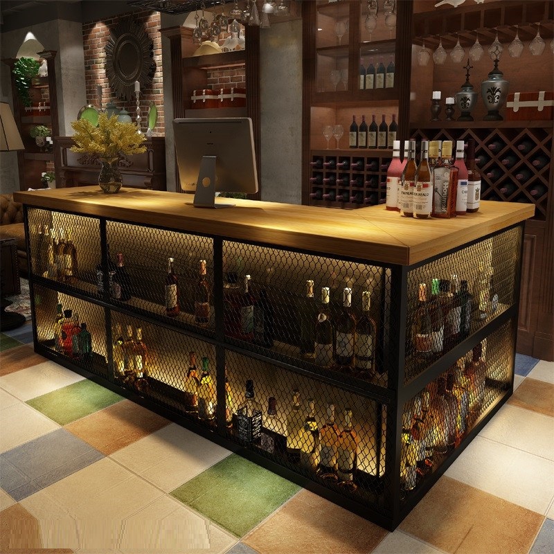 Retro Industry Cashier counter Corner bar Bar counter fresh Hotel Reception Iron art Bar tables small-scalein the Business/Office Furniture , Supermarket Furniture , Cashier category - from Buy2taobao.com to provide professional Taobao agent buy service