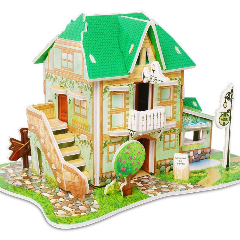 3d立體拼圖兒童益智玩具3-6-8歲幼兒園男女孩diy手工紙質房子模型在類目 玩具/童車/益智/積木/模型, 串珠/拼圖/配對/拆裝/敲打玩具, 拼圖/拼板中 - 來自Buy2taobao.com提供專業的淘寶代購服務