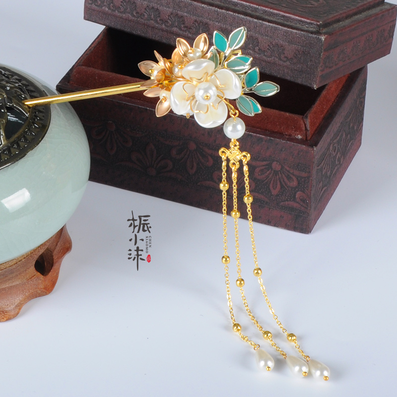 桭小沫洛城手工簪子diy材料包汉服古风头饰琉璃发饰流苏花瓣洛城|msdalam kategori Aksesori/Barang Kemas Fesyen, aksesori DIY, Barang Kemas DIY Aksesori - dari Buy2taobao.com untuk memberikan perkhidmatan ejen Taobao profesional membeli