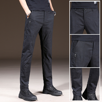 男装2019新款夏季男士休闲裤棉韩版修身弹力裤子男潮夏天透气薄