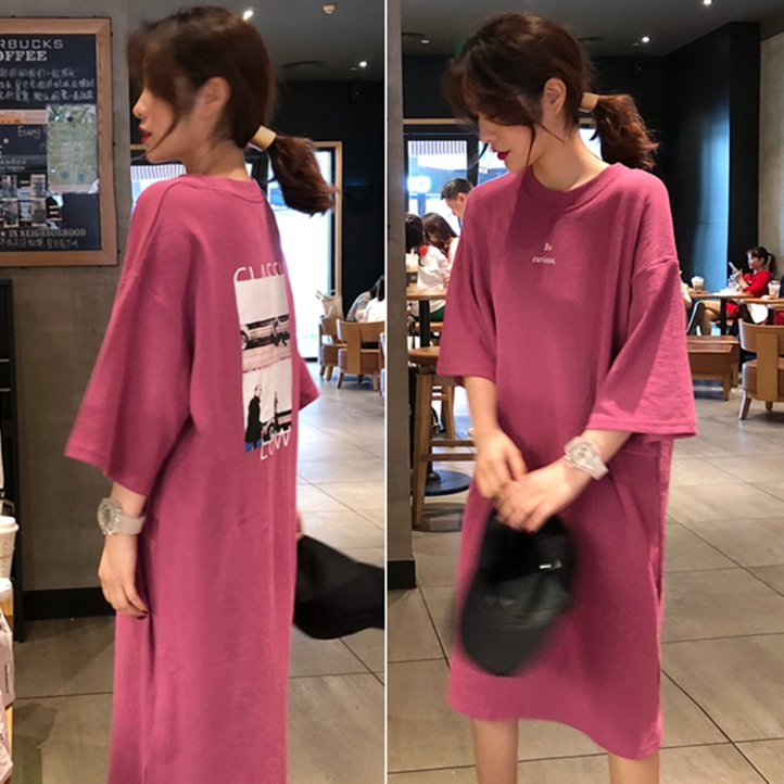 Maternity tops Summer wear Loose big yards pure cotton Short sleeved pregnant woman T-shirt female Mid length version Dress Spring and summerin the Maternity/Maternal supplies/Nutrition , Maternity , Dress category - from Buy2taobao.com to provide professional Taobao agent buy service