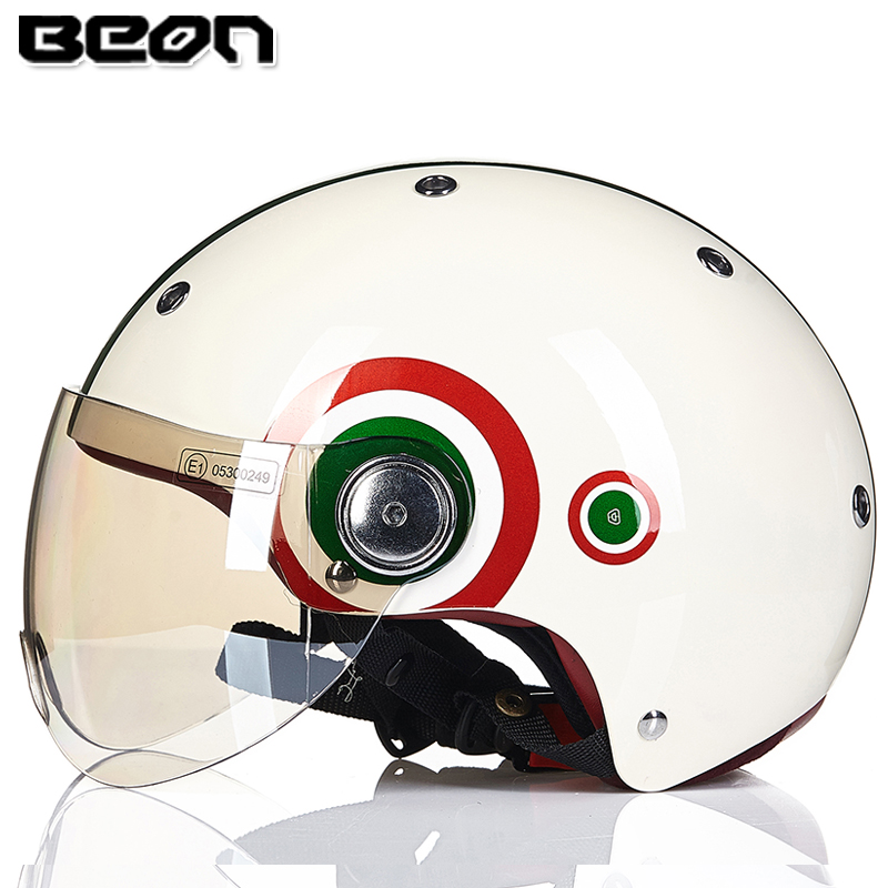 BEON Helmet Spring and summer lady motorcycle Electric vehicle Retro Half helmet Four seasons locomotive safety hatin the Motorcycle/Equipment/Fitting , Motorcyclist equipment , Motorcycle Helmets category - from Buy2taobao.com to provide professional Taobao agent buy service