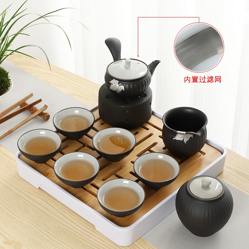 Japanese Simplicity modern Kungfu Online tea set suit household Rough pottery set to work in an office Buddhist mood ceramics Teapot Cupin the Tableware , Tea set , Kung Fu Tea category - from Buy2taobao.com to provide professional Taobao agent buy service