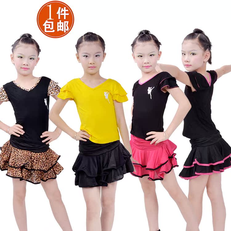儿童舞蹈服练功服拉丁舞套装夏季拉丁裙女童跳舞衣女孩夏季跳舞衣|ruв категории движение/йога/фитнес/фанаты товаров, танец/аэробика/гимнастика, латинский танец, латинского танца костюм - от Buy2taobao.com для оказания профессиональной услуги покупки агента Taobao