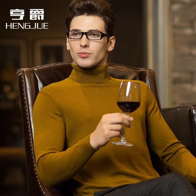 高领毛衣男士羊毛衫韩版纯色套头打底针织衫薄款大码加厚秋冬季潮|msdalam kategori Pakaian Lelaki, baju sejuk/sweater - dari Buy2taobao.com untuk memberikan perkhidmatan ejen Taobao profesional membeli