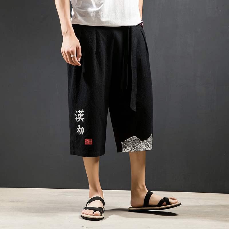 中式唐装汉服中国风漢初亚麻居士哈伦青年棉麻民族服装七分裤男装|msdalam kategori Pakaian Lelaki, pakaian kebangsaan - dari Buy2taobao.com untuk memberikan perkhidmatan ejen Taobao profesional membeli