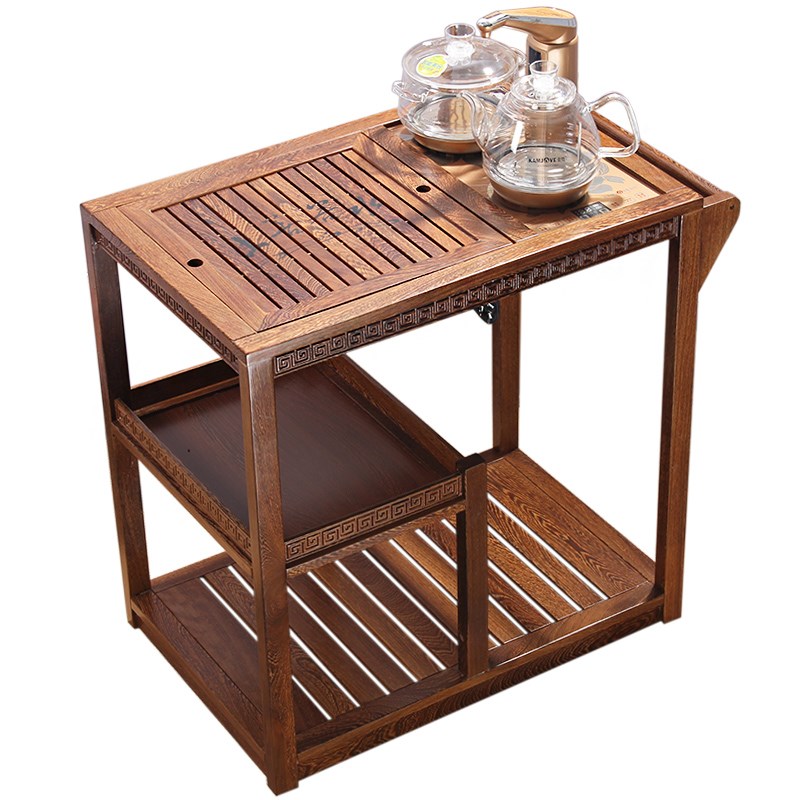 鸡翅木茶车功夫茶具茶盘套装家用小茶桌全自动电磁炉边柜移动茶台|msdalam kategori pinggan mangkuk, set teh, dulang teh - dari Buy2taobao.com untuk memberikan perkhidmatan ejen Taobao profesional membeli