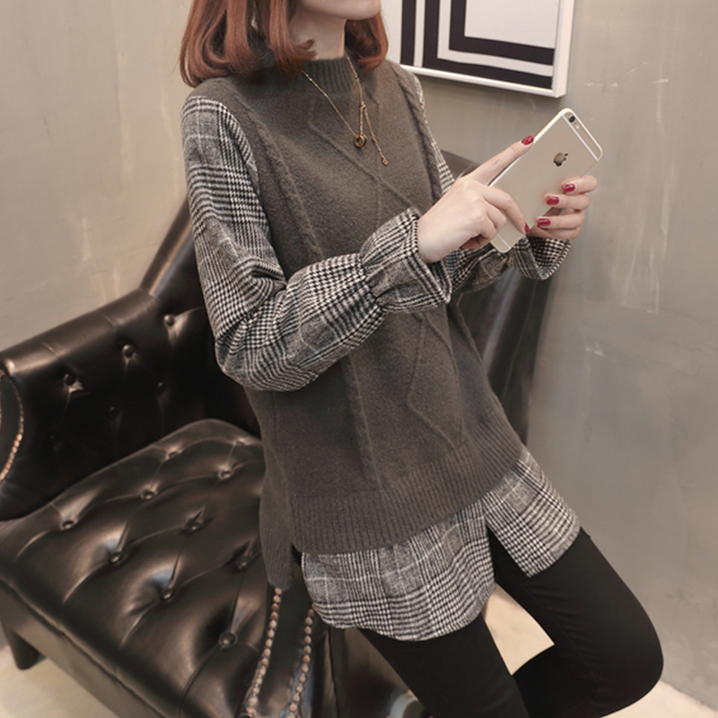 2019 spring clothes new pattern sweater Western style coat Easy False two Base coat have cash less than that is registered in the accounts knitting jacketin the Women's clothing/Boutique , Sweaters category - from Buy2taobao.com to provide professional Taobao agent buy service