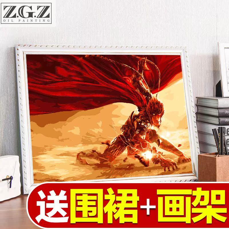 diy数字油画卡通动漫人物客厅卧室书房手工填色装饰画手绘油彩画在类目 家居饰品, 装饰画, DIY/数字油画中 - 来自Buy2taobao.com提供专业的淘宝代购服务