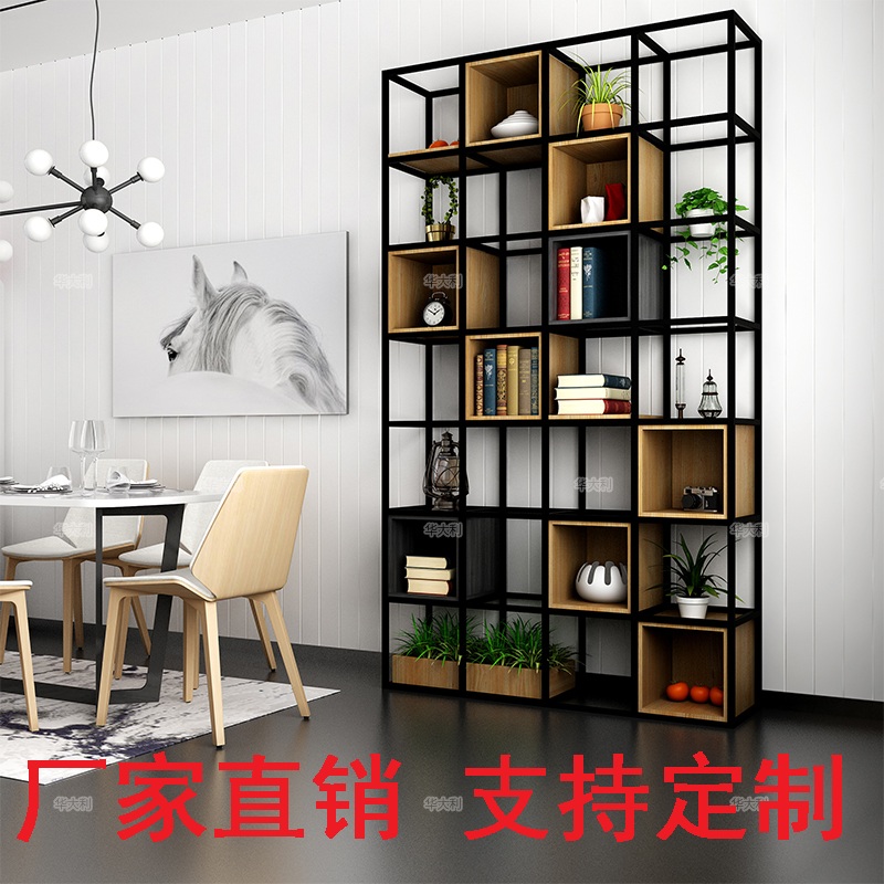 LOFT铁艺隔断书架办公室置物架工业风美式玄关创意客厅实木格子架|msdalam kategori Perniagaan/perabot pejabat, perabot pejabat, panel dinding, dinding pejabat/terputus - dari Buy2taobao.com untuk memberikan perkhidmatan ejen Taobao profesional membeli