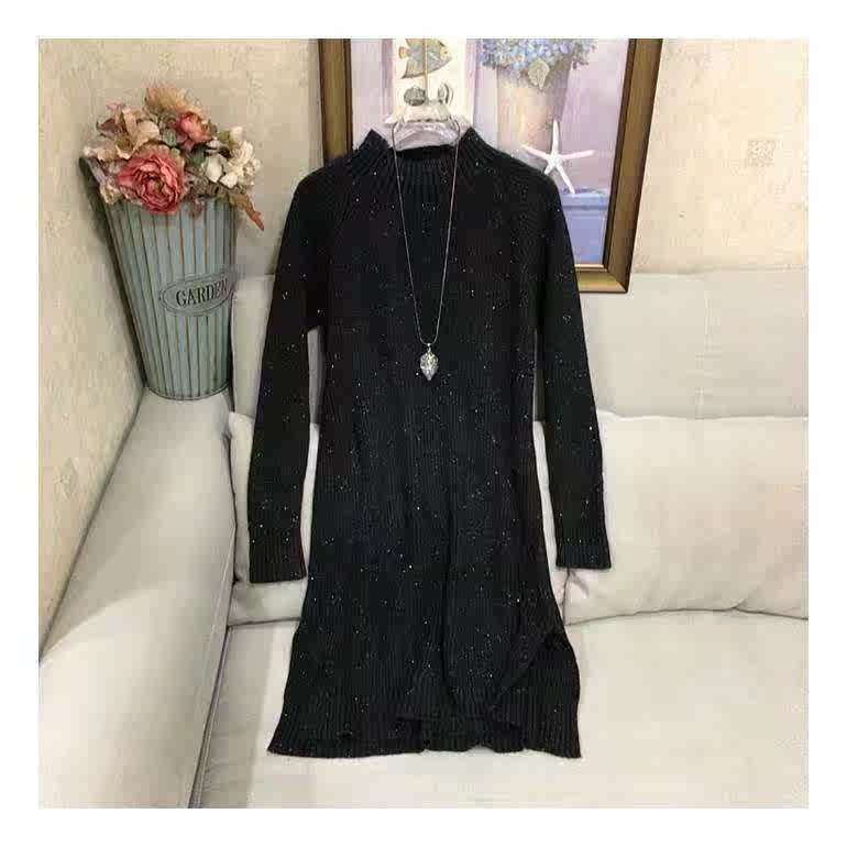 冬装毛衣女加厚高领开叉金葱丝星星闪闪长袖针织毛衣套头宽松上衣在类目 女装/女士精品, 毛衣中 - 来自Buy2taobao.com提供专业的淘宝代购服务