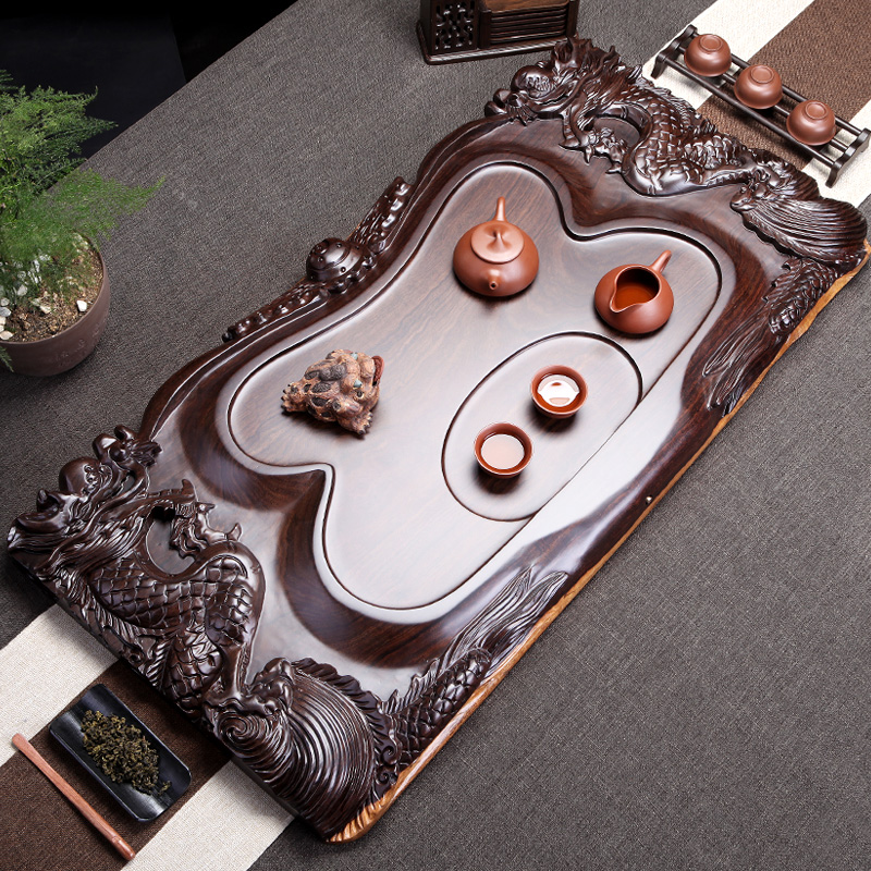 Ebony tea tray rectangle Kungfu Online tea set Chahai Block solid wood household tea tray Large drainagein the Tableware , Tea set , Tea tray category - from Buy2taobao.com to provide professional Taobao agent buy service