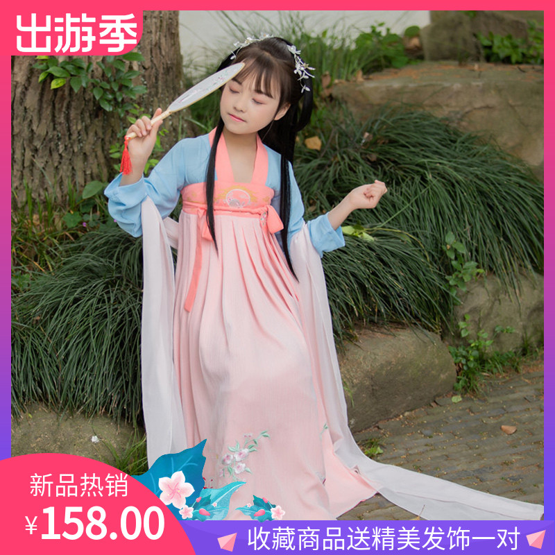 汉服女童春夏季宝宝齐胸襦裙中国风小女孩古装连衣裙改良儿童唐装|ruв категории Детская одежда, детей ципао/костюм/национальная одежда, костюм - от Buy2taobao.com для оказания профессиональной услуги покупки агента Taobao