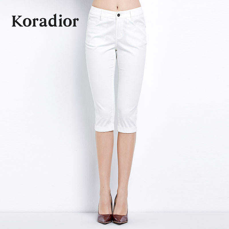 Koradior/珂莱蒂尔正品女装夏季弹力纯色时尚百搭修身裤子女|msdalam kategori Butik wanita / wanita, seluar, seluar santai - dari Buy2taobao.com untuk memberikan perkhidmatan ejen Taobao profesional membeli