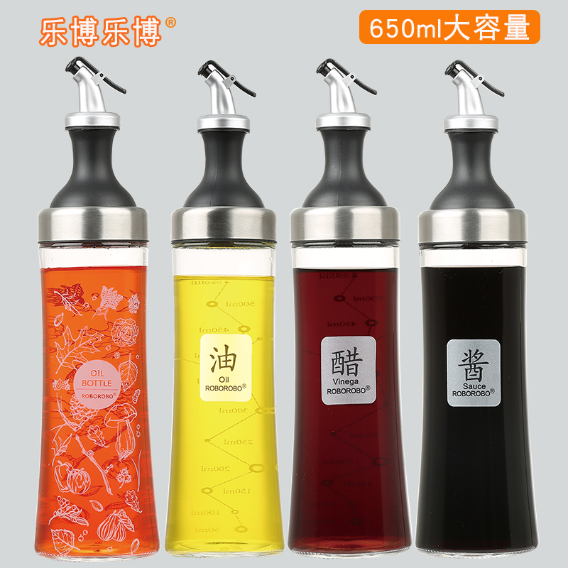 乐博大容量家用玻璃油壶防漏油瓶调料瓶酱油瓶醋壶厨房油罐650ML在类目 厨房/烹饪用具, 厨用小工具/厨房储物, 储物瓶罐/厨房储物器皿, 油壶中 - 来自Buy2taobao.com提供专业的淘宝代购服务