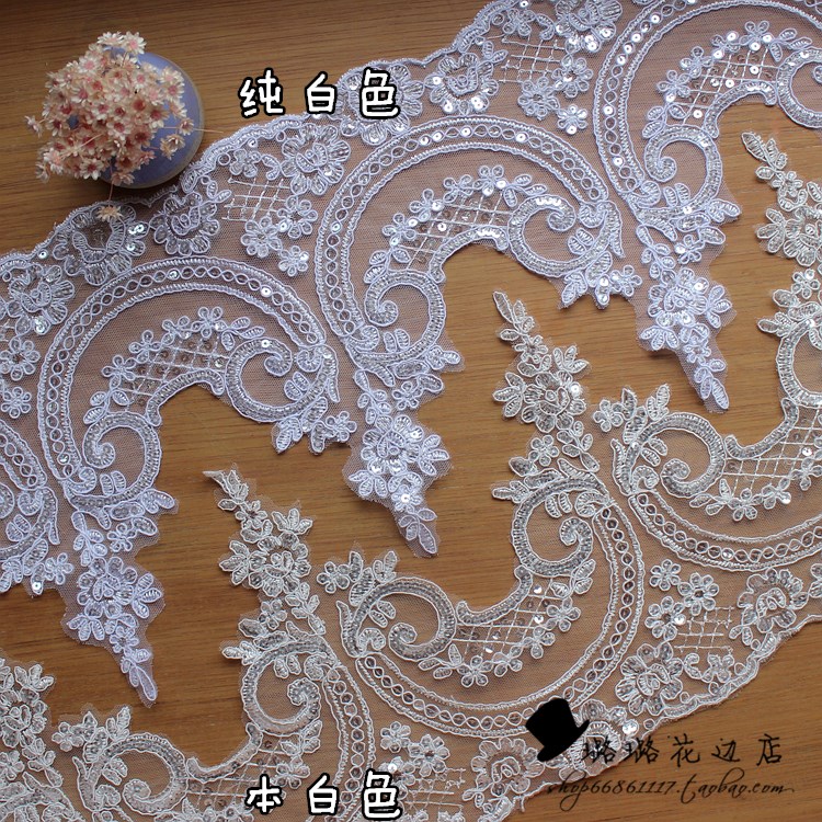 Embroidery lace accessories Sequins Handmade DIY Material Science Wedding dolls clothing Curtain Decoration Fabricin the Home Fabric , Sew DIY Material,Tools and finished products , Sew DIY Fitting/Accessories/Accessories , Lace category - from Buy2taobao.com to provide professional Taobao agent buy service