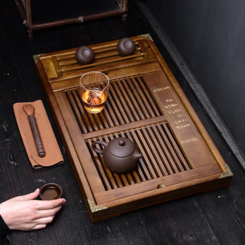 大号商务喝双层茶盘茶道家用两用小型风格简约懒人茶台木纹便携式|ruв категории посуда, чайный сервиз, чайный поднос - от Buy2taobao.com для оказания профессиональной услуги покупки агента Taobao