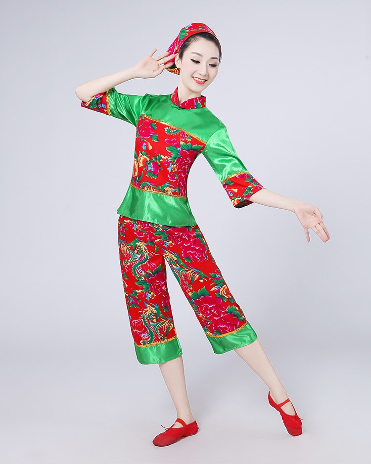 Northeast Cotton cloth Middle and old age Younger apparel New Year's Day Stage costume National Costume Fan Drum dance costumein the Sports/Yoga/Fitness/Fans supplies , Dance/Aerobics/Gymnastics , Yangge , Younger service category - from Buy2taobao.com to provide professional Taobao agent buy service