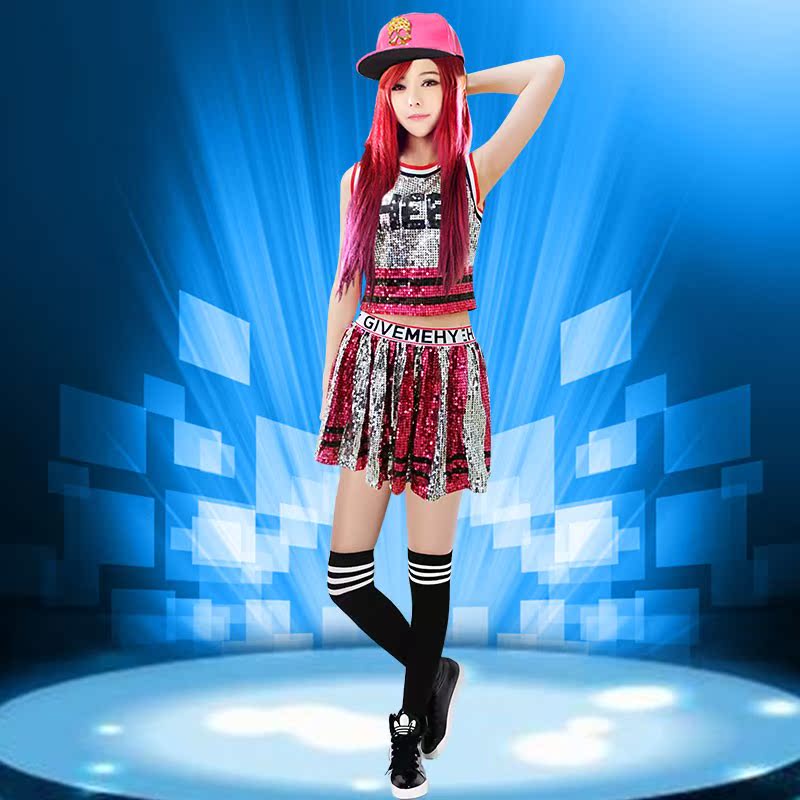 服装演出服女表演爵士舞成人舞学生服嘻哈亮片啦啦操舞蹈服在类目 女装/女士精品, 唐装/民族服装/舞台服装, 民族服装/舞台装中 - 来自Buy2taobao.com提供专业的淘宝代购服务