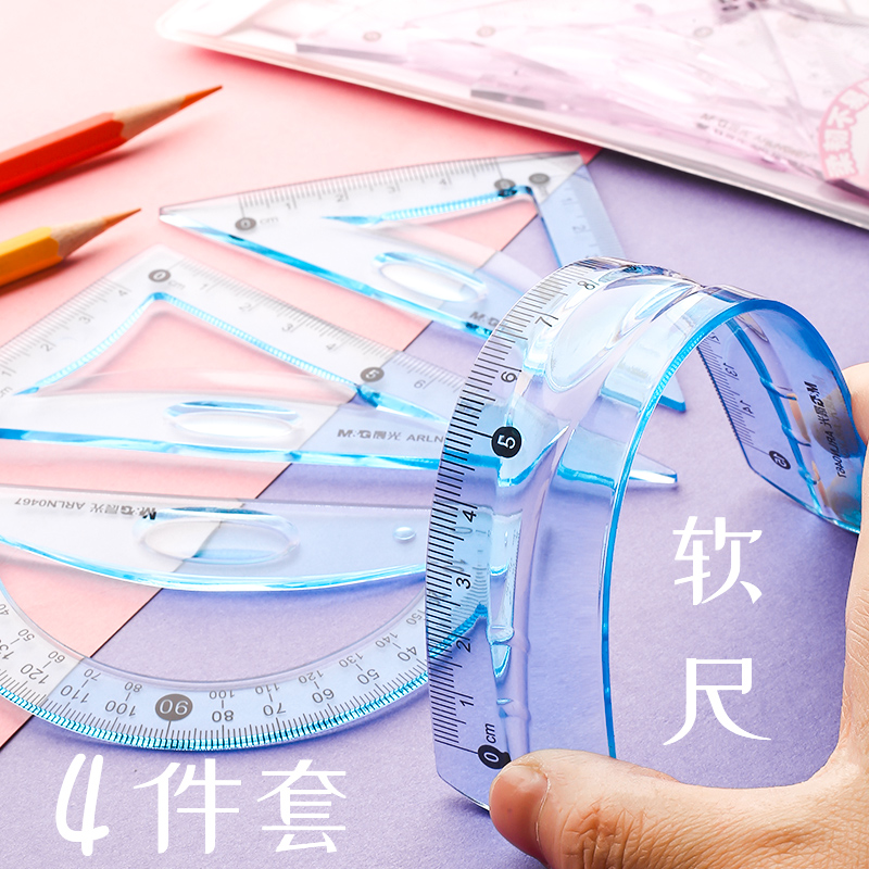 Morning Soft feet multi-function Ruler 4 sets Straightedge Plastic 30 centimeter transparent Set rule Triangle ruler 15cm measure Graduation Protractor suit teacher Strike pupil suit 20cmin the Electronic Dictionary/Electronic paper book/Stationery , Drawing measurement products , Various types of foot/Triangle category - from Buy2taobao.com to provide professional Taobao agent buy service