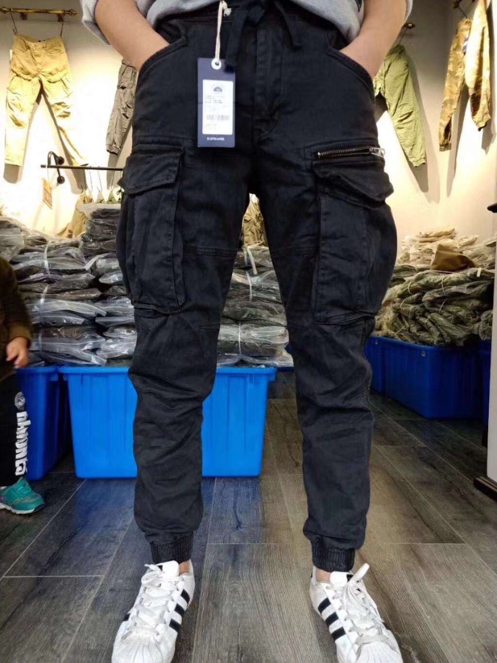 重磅厚實工裝褲男複古做舊松緊腰休閑束腳褲青年百搭修身小腳長褲在類目 男裝, 休閒褲中 - 來自Buy2taobao.com提供專業的淘寶代購服務