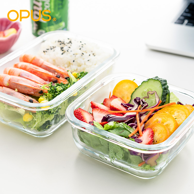 Crisper Microwave Oven seal up Easy Glass bowl rectangle Workers food Lunch box student adultin the Tableware , Fresh container/Fresh Containers , Crisper category - from Buy2taobao.com to provide professional Taobao agent buy service