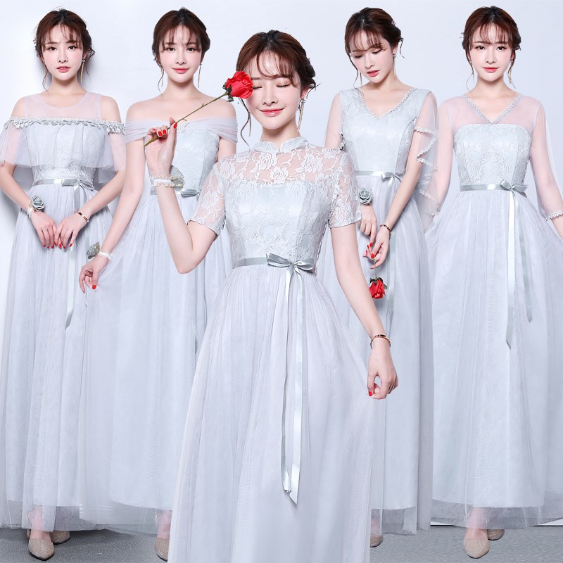 Bridesmaid Dresses new pattern Korean Edition Sisters Bridesmaid Dresses host have more cash than can be accounted for grey Show thin Annual meeting banquet Evening dressin the Women's clothing/Boutique , Wedding/Cheongsam/Formal dress , Formal dress/Evening category - from Buy2taobao.com to provide professional Taobao agent buy service