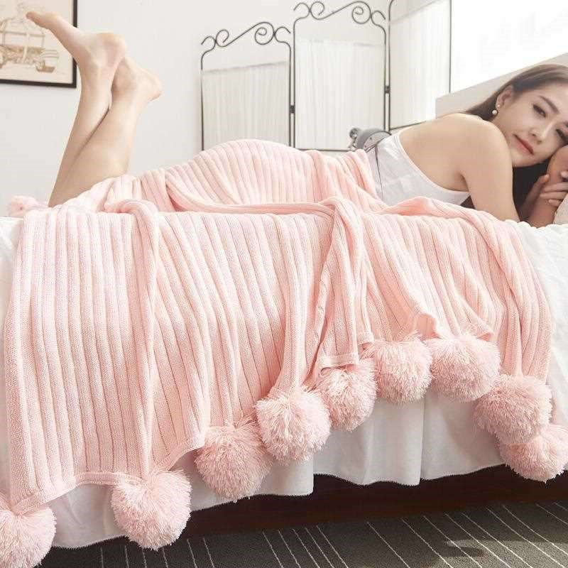 夏天盖的毛球球棉针织毯子午睡盖毯毛巾毯儿童单人夏天薄毛毯空调|ruв категории постельные принадлежности, досуг одеяло/одеяло/одеяло - от Buy2taobao.com для оказания профессиональной услуги покупки агента Taobao