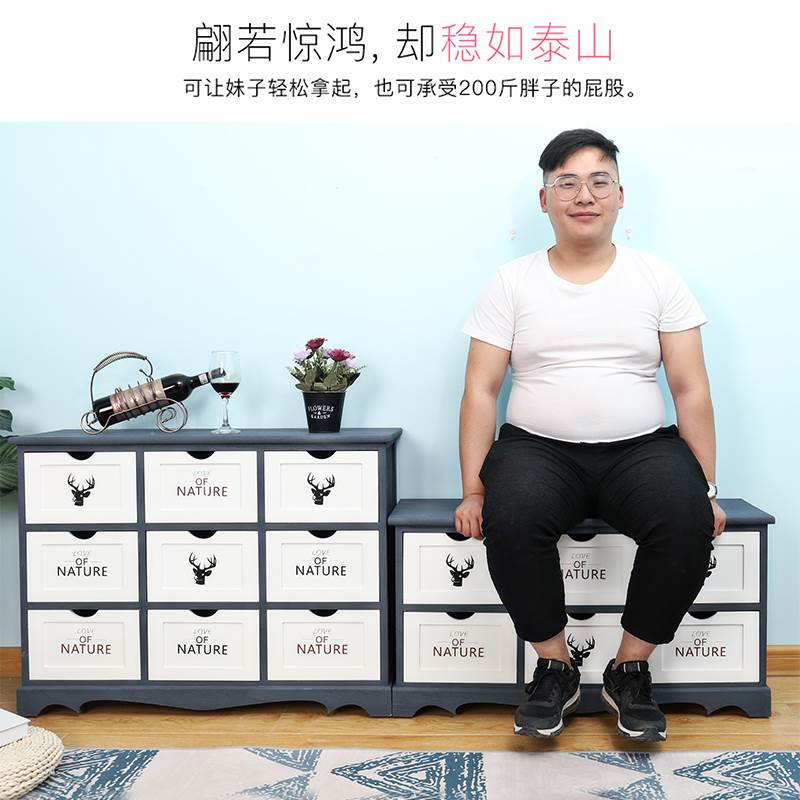 地中海实木床头柜储物柜卧室简约式收纳柜简易多层抽屉美式小柜子|ruв категории жилой мебели, кабинет, тумбочка - от Buy2taobao.com для оказания профессиональной услуги покупки агента Taobao
