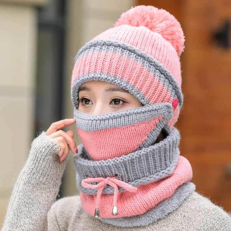 户外保暖面罩亲子款加绒加厚骑电动车防风防寒针织帽儿童女士帽子|msdalam kategori Bike/Berbasikal Equipment/Parts, Riding Apparel/Berbasikal Equipment, angin/Hangat topeng habuk - dari Buy2taobao.com untuk memberikan perkhidmatan ejen Taobao profesional membeli