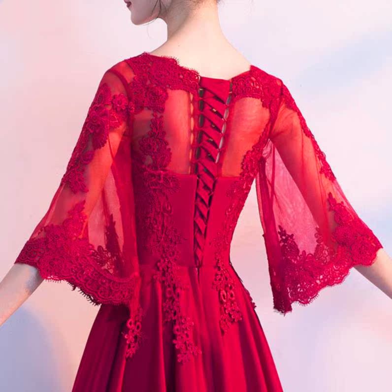 婚服大方婚宴矮个子礼服女显高中长宴会酒红色新娘服加大码微胖裙|ruв категории Женская одежда, Cвадебные платья, платье/вечернее платье - от Buy2taobao.com для оказания профессиональной услуги покупки агента Taobao