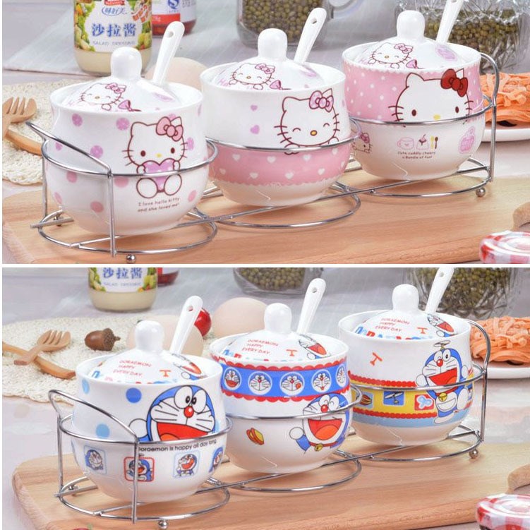 hellokitty厨房用具小百货陶瓷油盐调味罐调料盒套装创意家居用品在类目 厨房/烹饪用具, 厨用小工具/厨房储物, 储物瓶罐/厨房储物器皿, 调味瓶罐中 - 来自Buy2taobao.com提供专业的淘宝代购服务