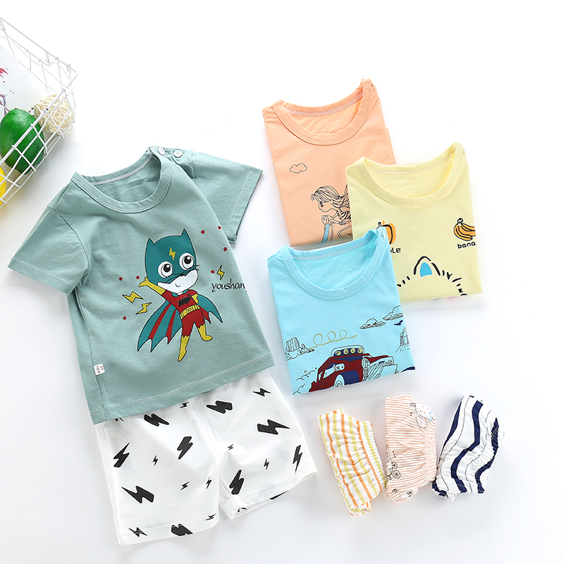 summer children pure cotton Short sleeved suit Boy Girls baby Child clothes shorts baby Home Furnishings suitin the Children/Baby/Family fitted , Set category - from Buy2taobao.com to provide professional Taobao agent buy service