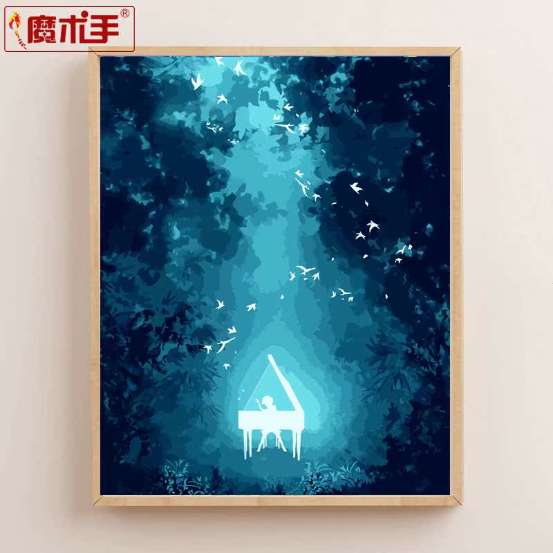 diy Digital painting a living room Watercolor Filling Decompression adult manual Hand drawn decorate Oil paintingin the Home accessories , Decorative painting , DIY/Digital painting category - from Buy2taobao.com to provide professional Taobao agent buy service