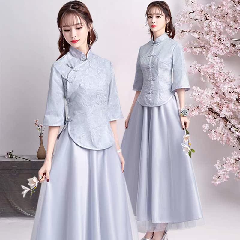 中式伴娘服女2019新款姐妹团中国风伴娘团礼服复古民国风旗袍春在类目 女装/女士精品, 婚纱/旗袍/礼服, 礼服/晚装中 - 来自Buy2taobao.com提供专业的淘宝代购服务