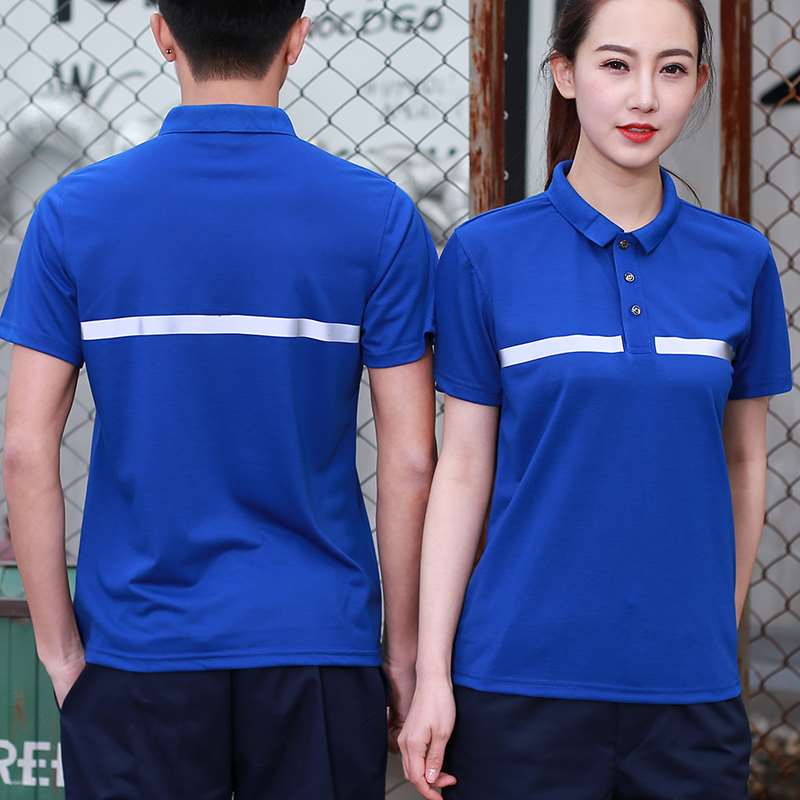 新款反光条T恤广告衫男女工作服定做夏装短袖翻领印字LOGO超市在类目 男装, 套装, 工装制服中 - 来自Buy2taobao.com提供专业的淘宝代购服务