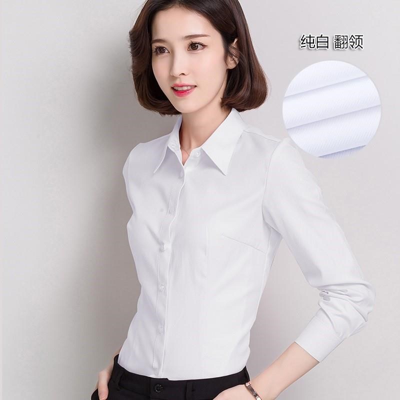 女生正装长袖加大码白衬衣职业翻领上班族百搭衫衣寸衫斜纹服务员|msdalam kategori Butik wanita / wanita, shirt - dari Buy2taobao.com untuk memberikan perkhidmatan ejen Taobao profesional membeli