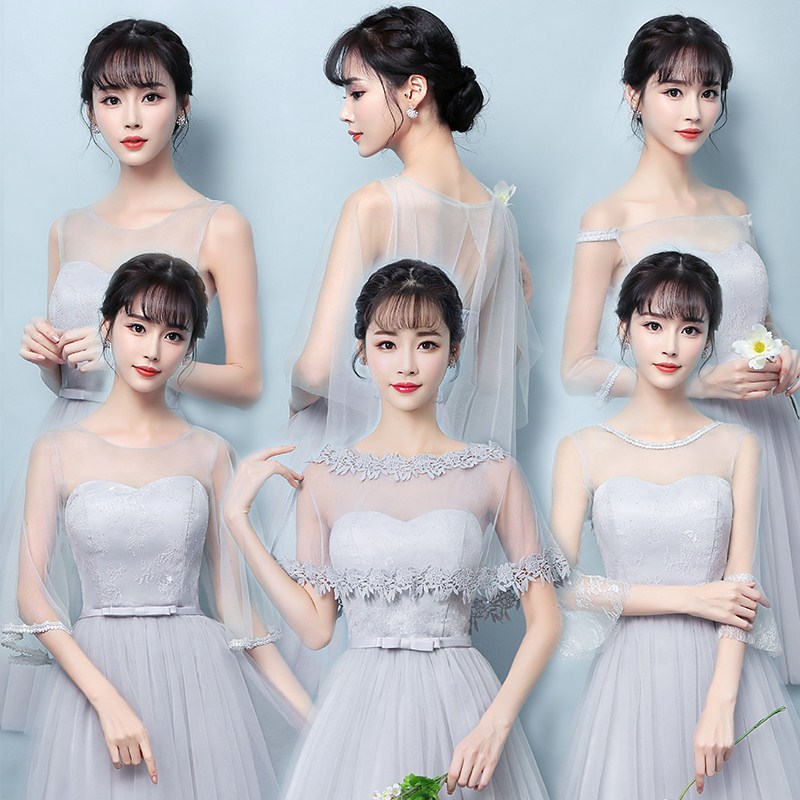 Bridesmaid Dresses 2018 new pattern graduation party Tuxedo Self cultivation Show thin Bridesmaid Sister skirt grey have cash less than that is registered in the accountsin the Women's clothing/Boutique , Wedding/Cheongsam/Formal dress , Formal dress/Evening category - from Buy2taobao.com to provide professional Taobao agent buy service