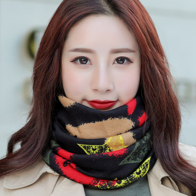 围脖女冬季颈椎保暖护颈脖套韩版百搭针织春秋薄款多功能套头围巾