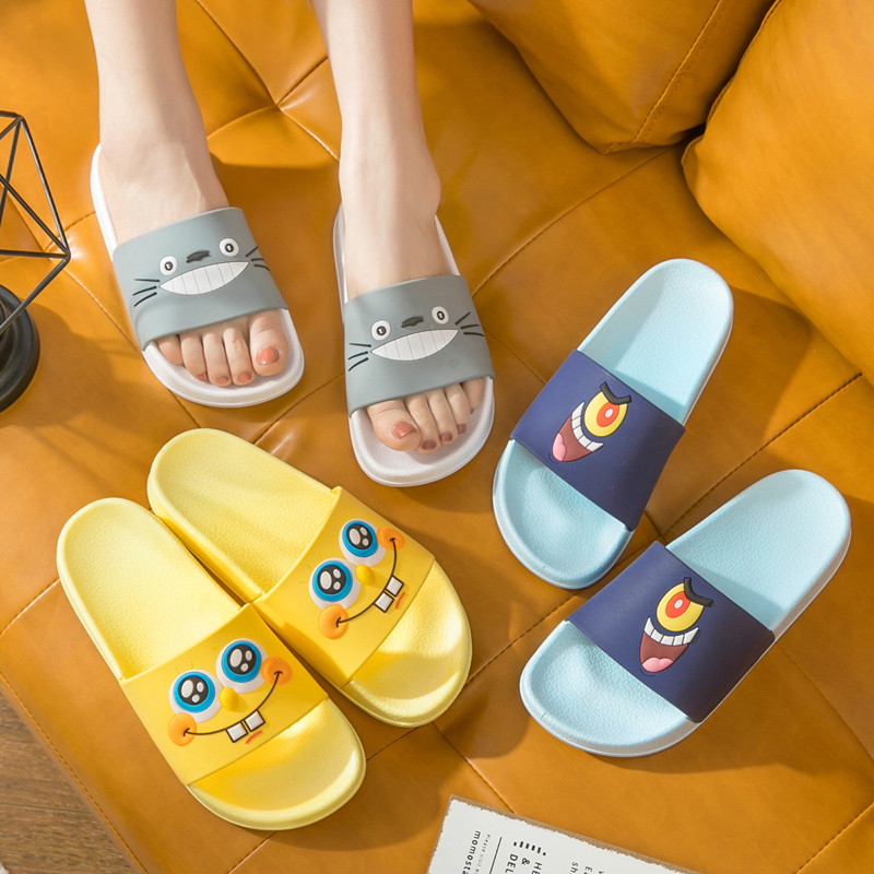 Slippers female summer 2019 new pattern lovely Cartoon non-slip indoor Home Shower Room lovers Home Furnishing Sandalsin the Home Fabric , Home slippers/Mules/Cotton mop/Home shoes category - from Buy2taobao.com to provide professional Taobao agent buy service