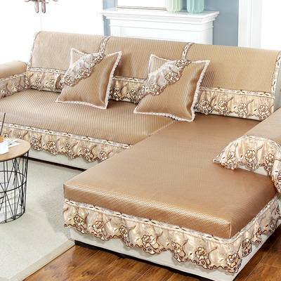 沙发垫夏季凉垫北欧式冰丝防滑夏天款简约凉席子套罩皮坐垫藤定做