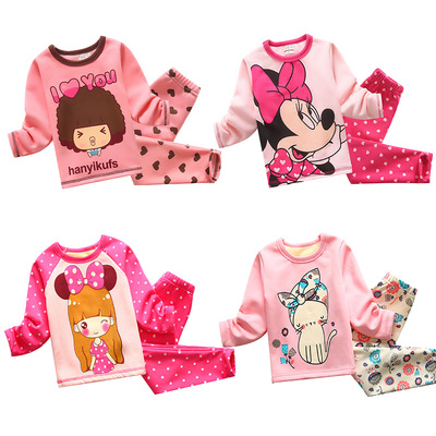 宝宝保暖内衣套装儿童秋衣秋裤男童女童装加绒