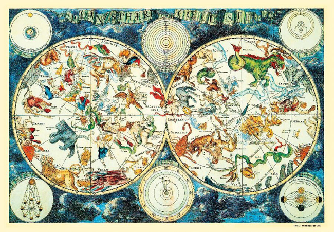 特价现货 意大利进口clementoni拼图 天体星座 星空(2000片)